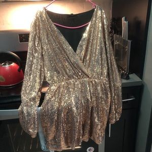 Rose Gold Sequin Romper